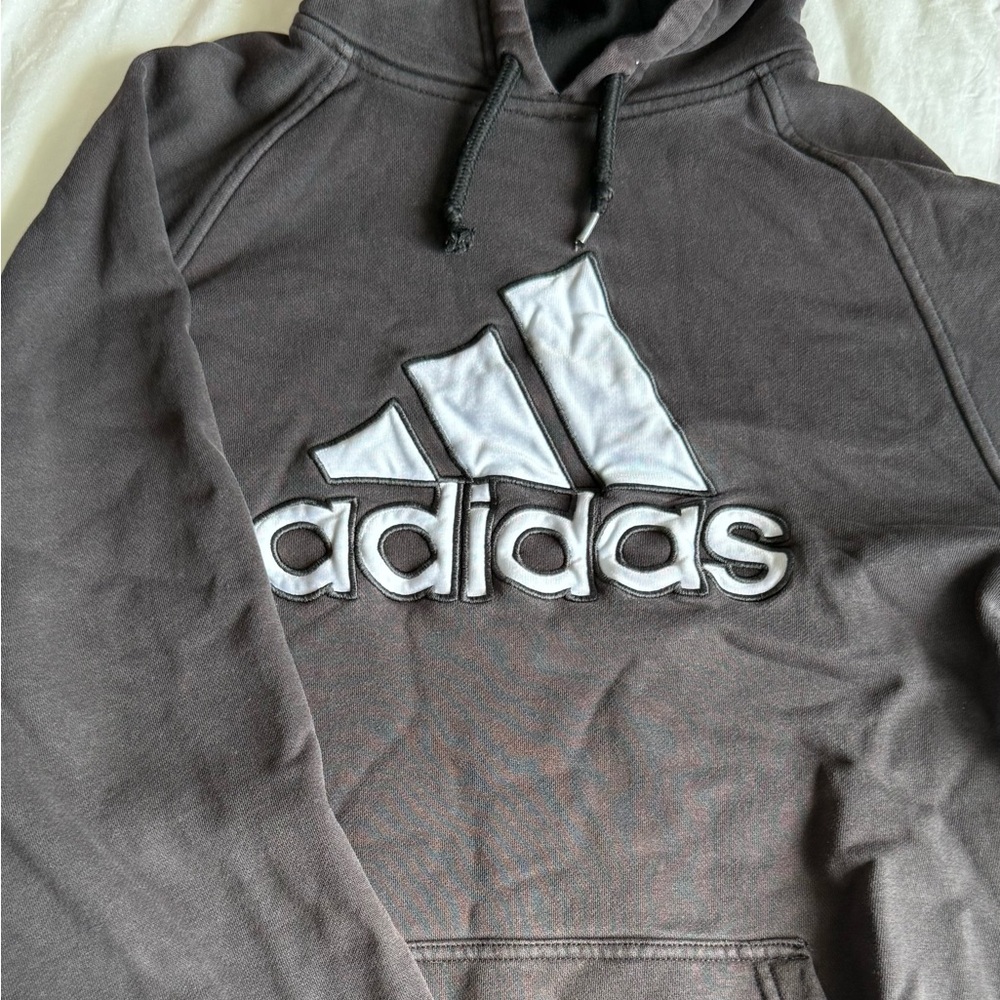 Adidas Black Hoodie with White Logo
